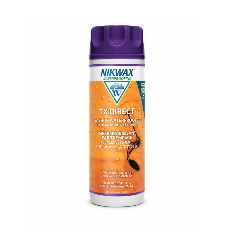 Nikwax TX.Direct Wash-In, 300ml, High Performance Waterproofing Renewal Treatment Restores DWR Water Repellency in Jackets, Outerwear, Rain, Ski and Snow Gear - Image 1